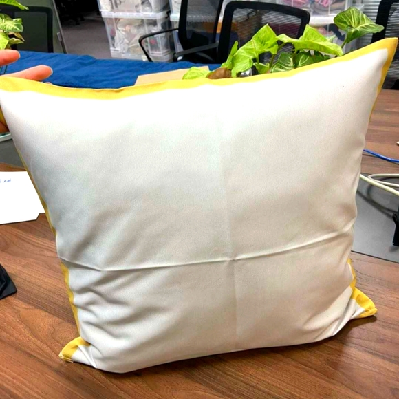 18*18 satin gold and white throw pillow cover(2 pieces) - Picture 2 of 2